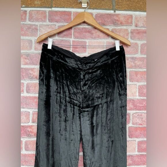 Philosophy Di Alberta Ferretti Black Velvet Trouser Pants Size 8 - Picture 3 of 16
